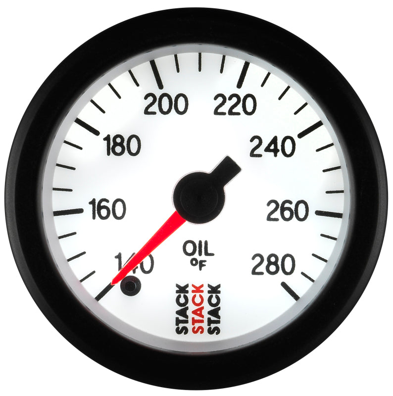 Autometer Stack 52mm 140-280 Deg F 1/8in NPTF Male Pro Stepper Motor Oil Temp Gauge - White ST3360 ST3360 User 4