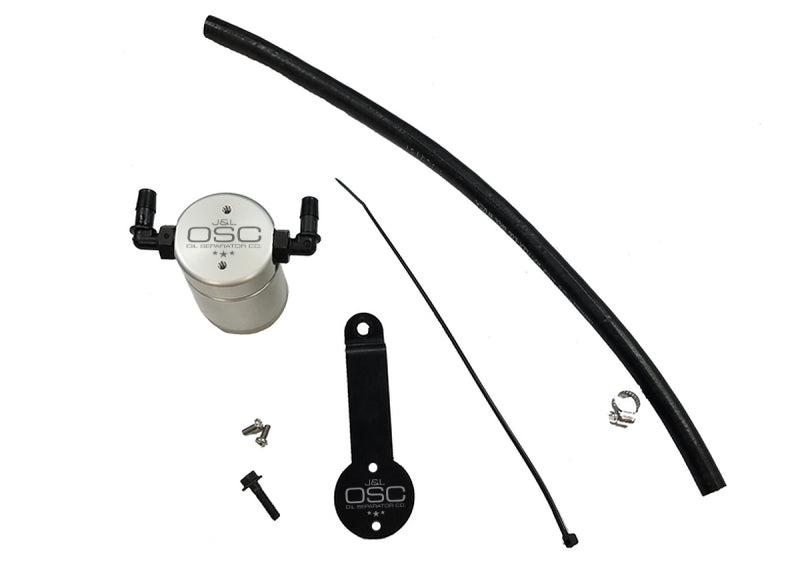 J&L 16-21 Honda Civic 1.5L Turbo (EX & Si) Passenger Side Oil Separator 3.0 - Clear Anodized 3102P-C 3102P-C Photo - Primary