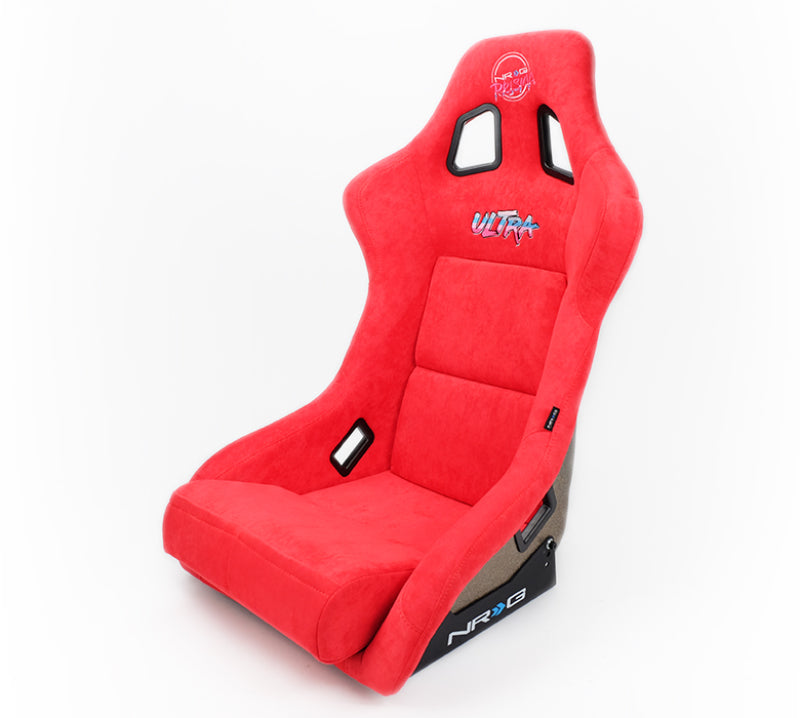 NRG FRP Bucket Seat ULTRA Edition - Large (Red Alcantara/Gold Glitter Back) FRP-302RD-ULTRA FRP-302RD-ULTRA Photo - Primary