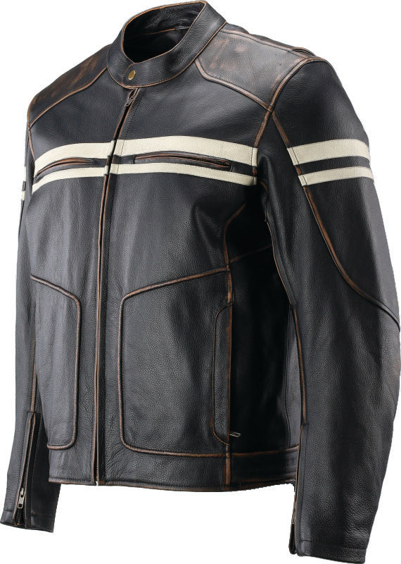 Kuryakyn Leather By River Road Hoodlum Vintage Leather Jacket Black - Small 094382 094382 User 1