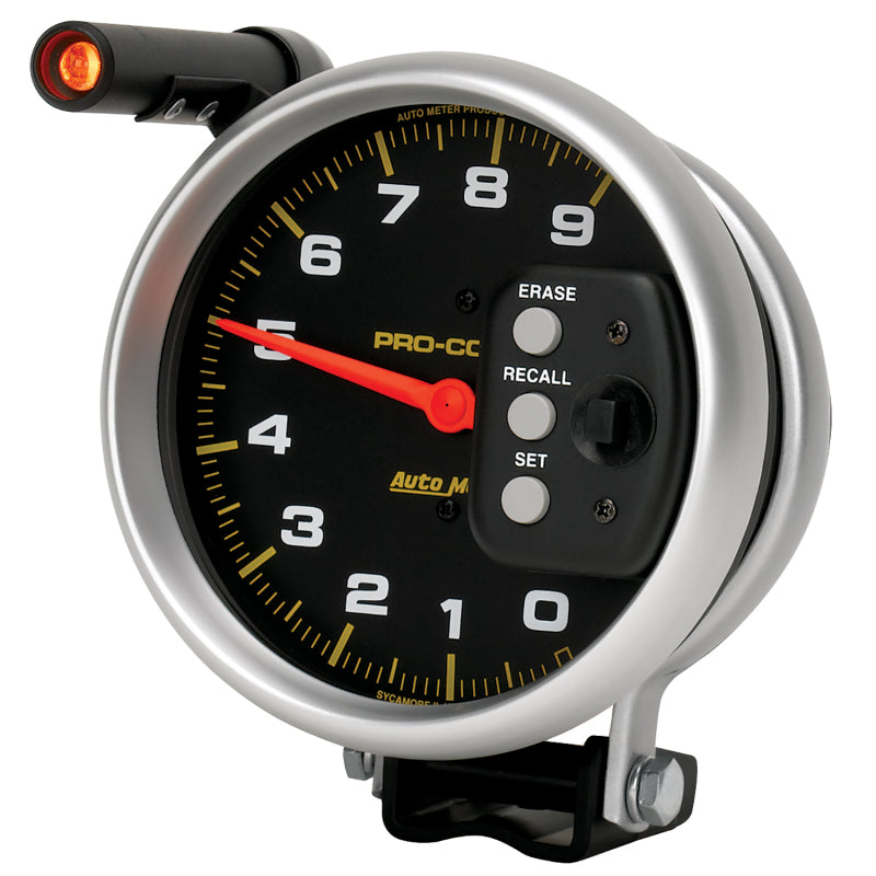 Autometer Gauge, Tach, 5", 9k Rpm, Pedestal w/Quick Lite & Peak Memory, Pro-Comp 6851 User 3