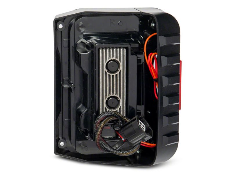 Raxiom 07-18 Jeep Wrangler JK Axial Series Trident LED Tail Lights- Blk Housing (Smoked Lens) J173718 J173718 Photo - Close Up