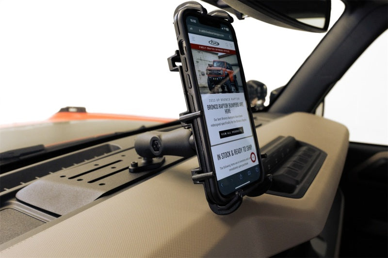 Addictive Desert Designs ADD 21-23 Ford Bronco & Bronco Raptor Digital Device Dash Mount AC2302601NA AC2302601NA Photo - Mounted