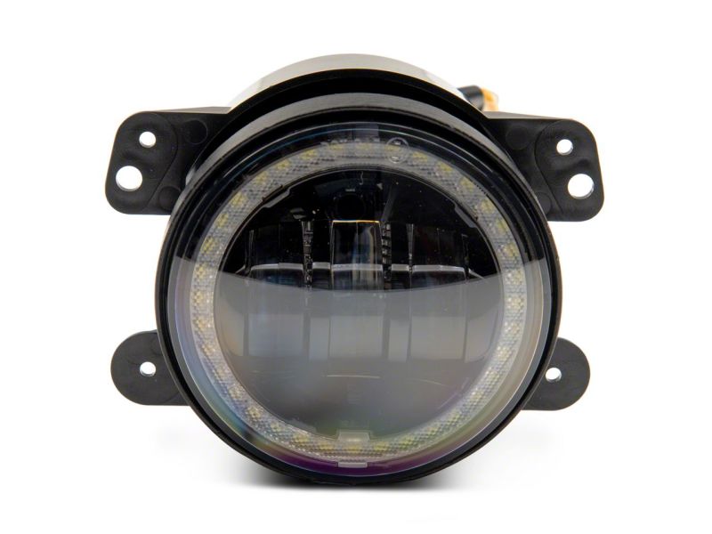 Raxiom 07-18 Jeep Wrangler JK Axial Series 4-In LED Fog Lights w/ Halo J142666 J142666 Photo - Close Up