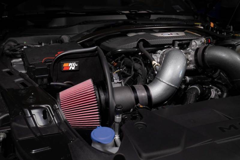 K&N Engineering K&N 2024+ Ford Mustang V8 5.0L Typhoon Performance Air Intake System 69-3541TC 69-3541TC Photo - Mounted