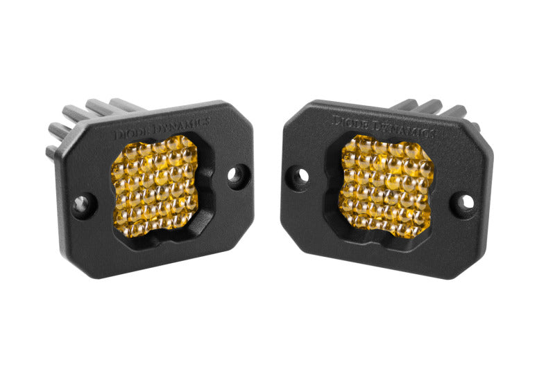 Diode Dynamics Stage Series C1 LED Pod Sport - Yellow Flood Flush ABL (Pair) DD6473P DD6473P Photo - Primary