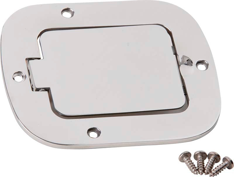 Kentrol 77-95 Jeep CJ/Wrangler YJ Billet Style Gas Hatch - Polished Silver 30559 30559 Photo - Primary