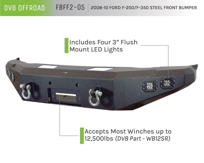 DV8 Offroad 08-10 Ford F-250/F-350 Front Bumper FBFF2-05 FBFF2-05 Product Brochure - a specific brochure describing a Product