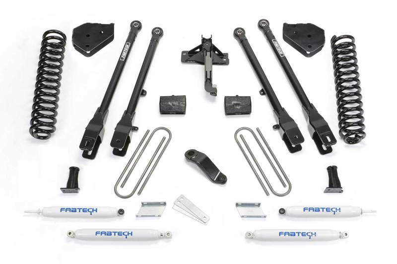 Fabtech 2018 Ford F450/F550 4WD Diesel 6in 4 Link System w/Perf. Shocks K2306 K2306 Photo - Primary