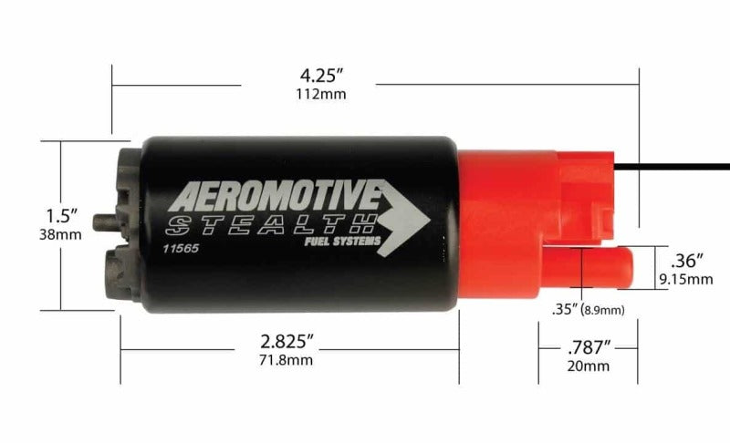 Aeromotive Stealth 325 Fuel Pump 11565 Technical Drawing