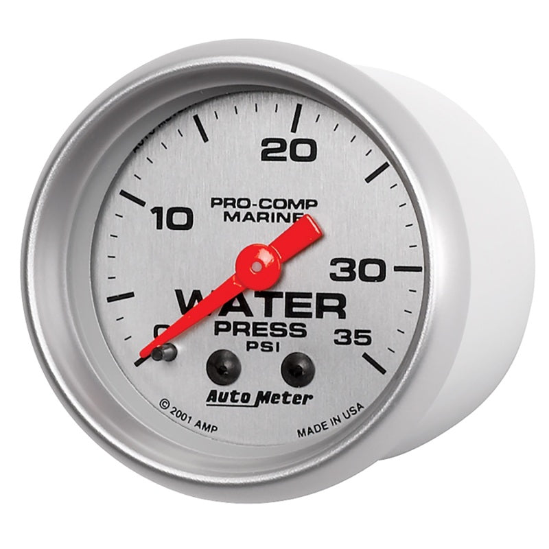Autometer Gauge, Water Press, 2 1/16", 35 Psi, Mechanical, Marine Silver 200772-33 User 2