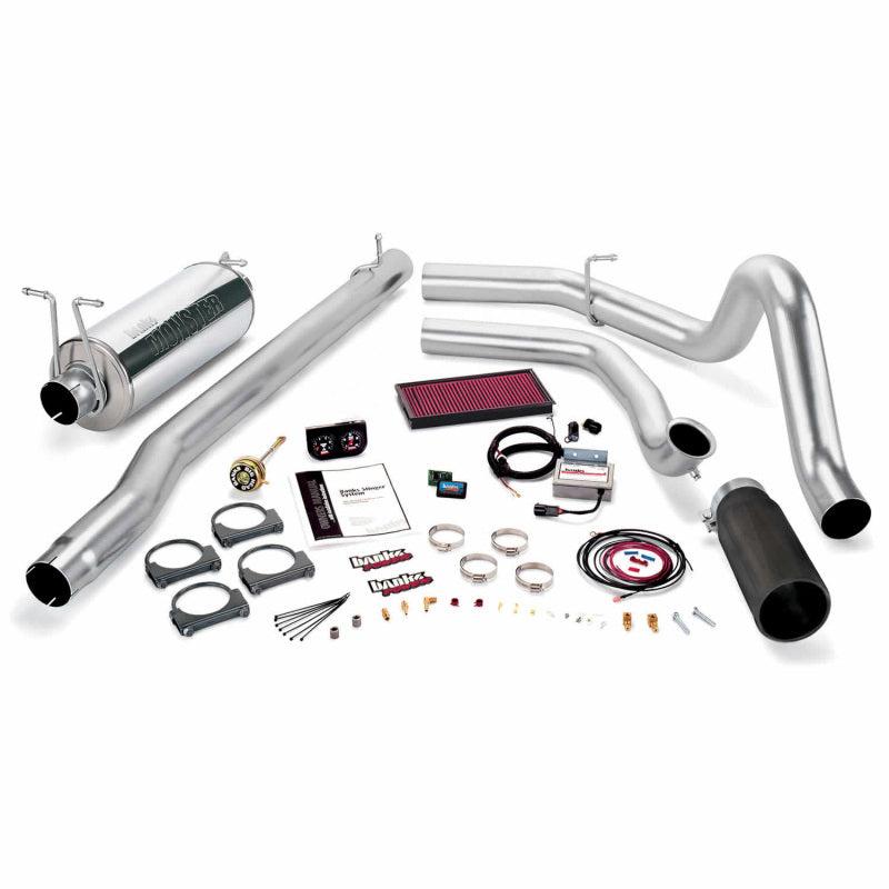 Banks Power 99 Ford 7.3L F250/350 Man Stinger System - SS Single Exhaust w/ Black Tip 47518-B 47518-B Photo - Primary