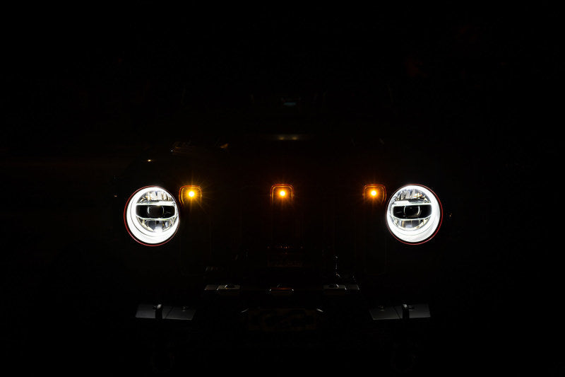 DV8 Offroad 2018+ Jeep JL Grill Amber Marker Lights GRJL-02 GRJL-02 Photo - Mounted