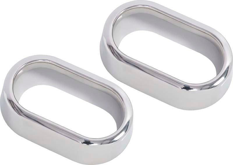 Kentrol 07-10 Jeep Wrangler JK Interior Door H/le Bezels Pair - Polished Silver 30006 30006 Photo - Primary
