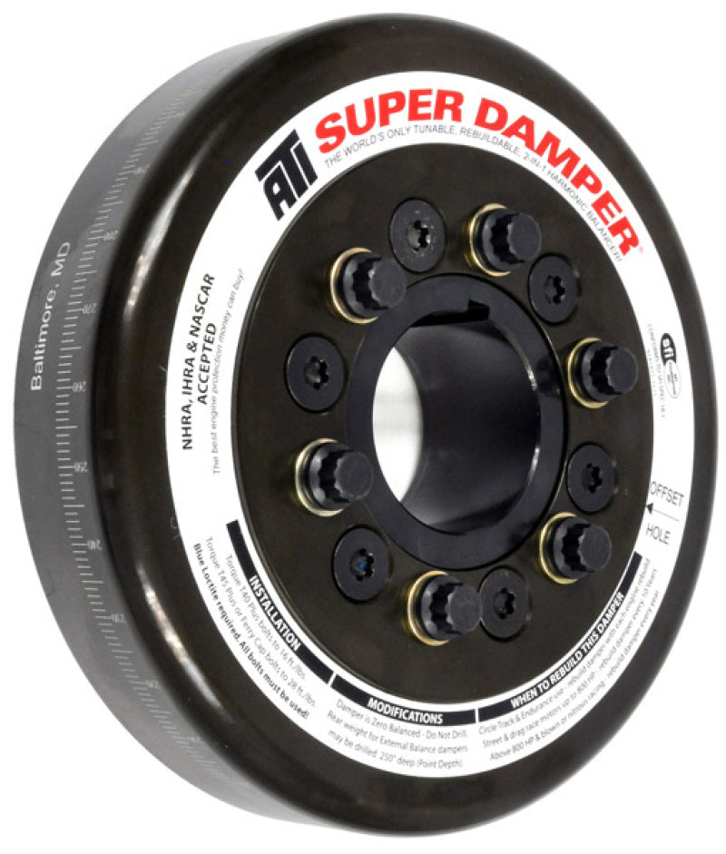 ATI Damper - 7.074in - Steel - John Deere 466/619 Tractor - Chevy Front - 3 Ring - Diesel ATI917363 ATI917363 Photo - Primary