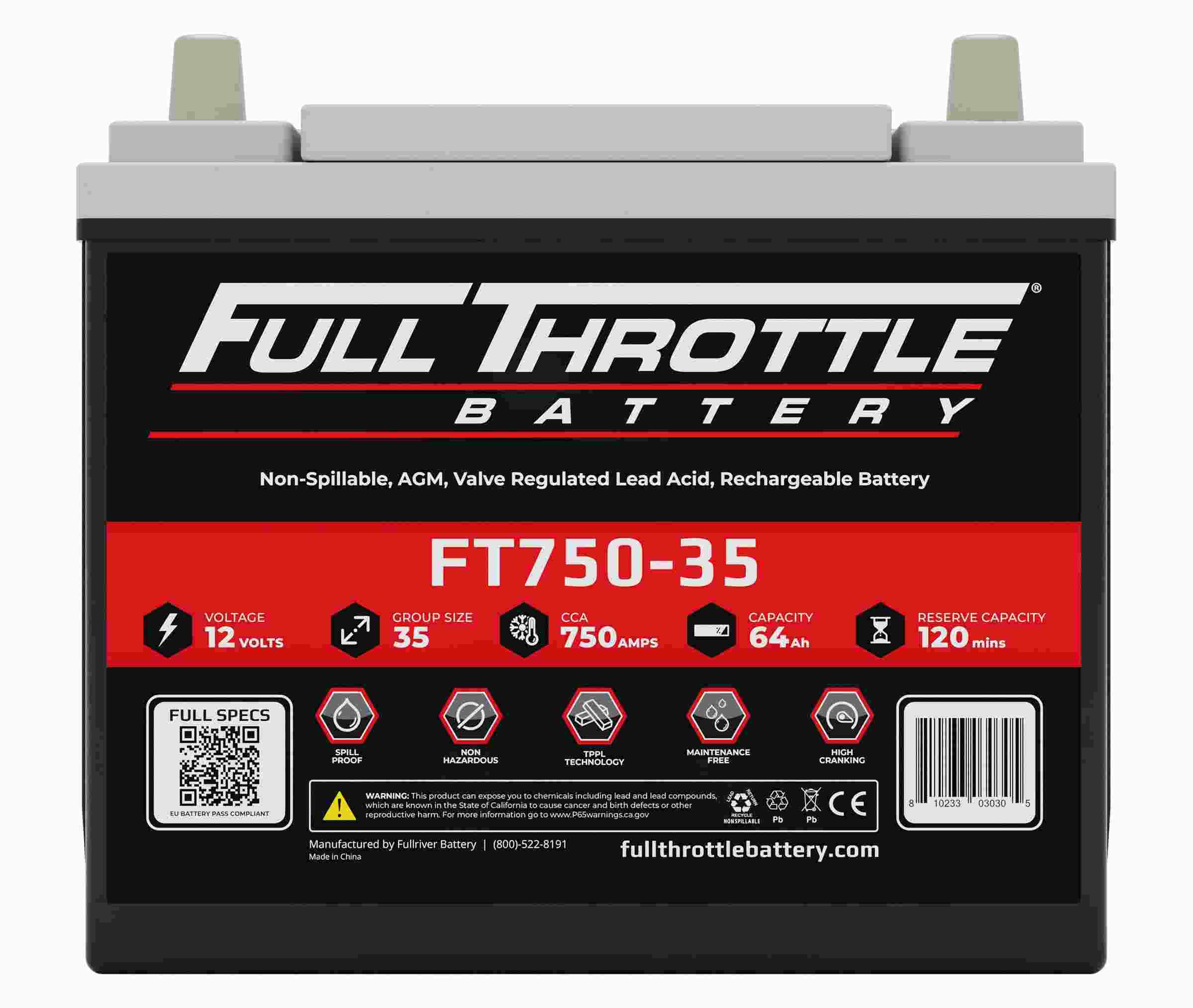 Fullriver Battery Vehicle Battery FT750-35