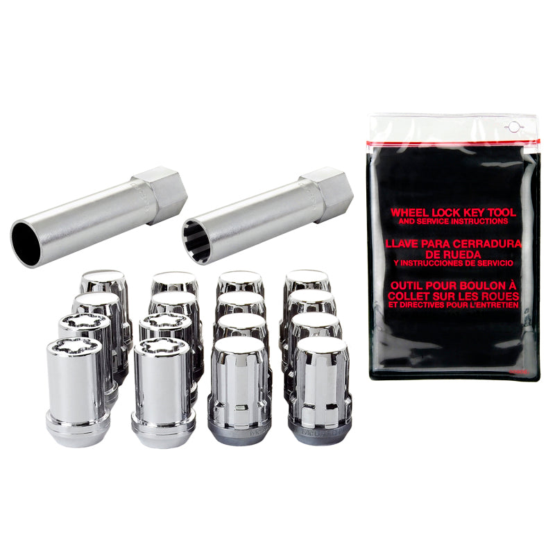 McGard SplineDrive Tuner 4 Lug Install Kit w/Locks & Tool (Cone) M12X1.5 / 13/16 Hex - Chrome 65457 65457 Photo - Primary