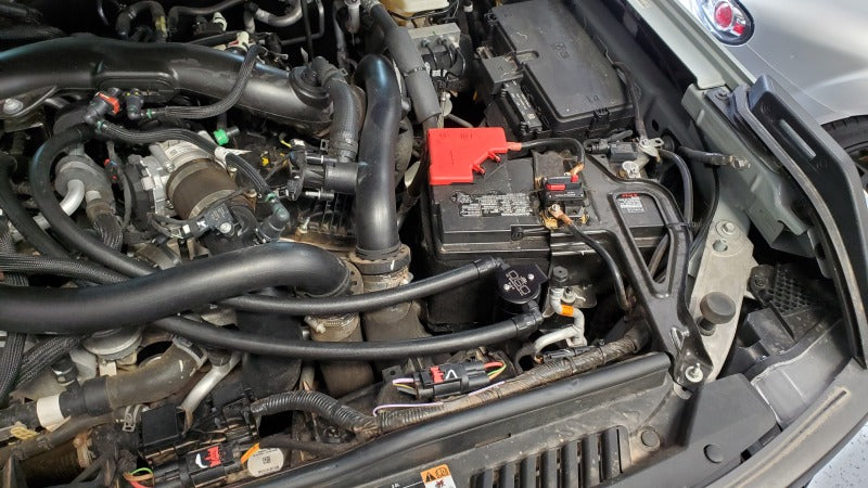 J&L 22-24 Ford Bronco Raptor 3.0L EcoBoost PCV Side Oil Separator 3.0 - Black Anodized 3096P-B 3096P-B Photo - Mounted