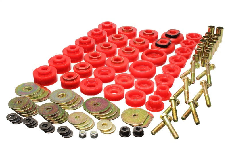 Energy Suspension 68-70 Chevrolet Biscayne/Bel Air/Caprice/Impala Body Mount Set w/ Hardware - Red 3.4173R 3.4173R Photo - Primary