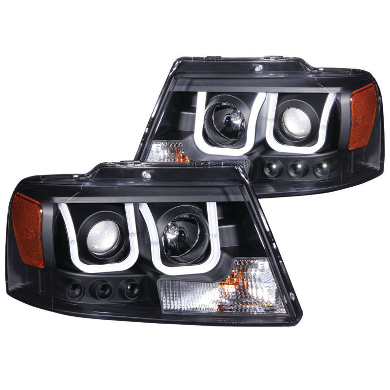 Anzo 2004-2008 Ford F-150 Projector Headlights w/ U-Bar Black 111288 Photo - Primary