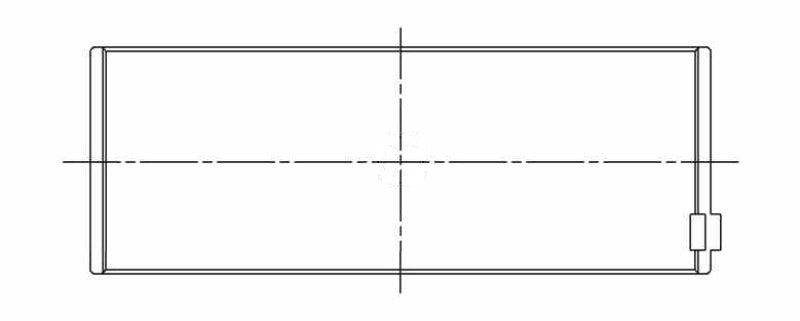 ACL 1958-1980 Chrysler Prod V8 383/400/440 .40mm Oversized Trimetal Rod Bearing Set 8B527P-40 8B527P-40 Technical Drawing