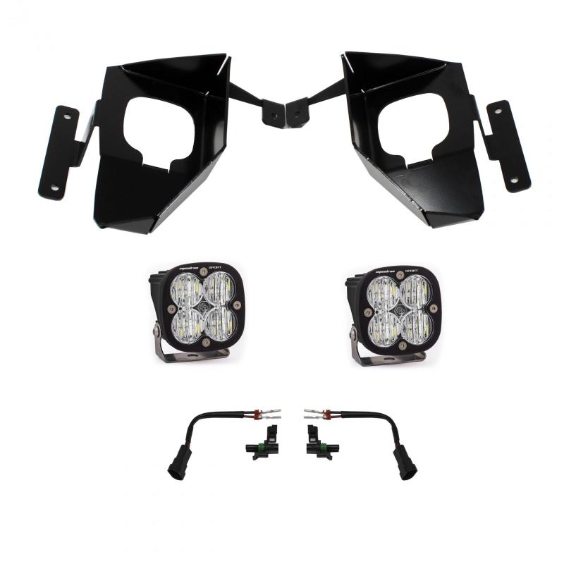 Baja Designs 16-18 Silverado Squadron Sport Fog Pocket Kit W/C - Amber 447536 447536 Photo - Primary