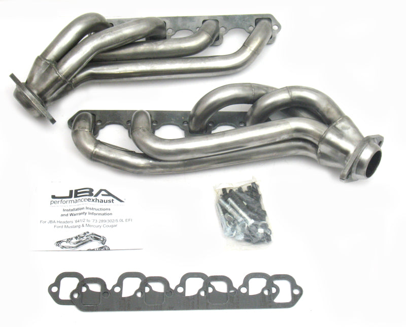 JBA 65-73 Ford Mustang 260-302 SBF w/GT40-P Heads 1-5/8in Primary Raw 409SS Mid Length Header 1650S-2 1650S-2 Photo - Primary