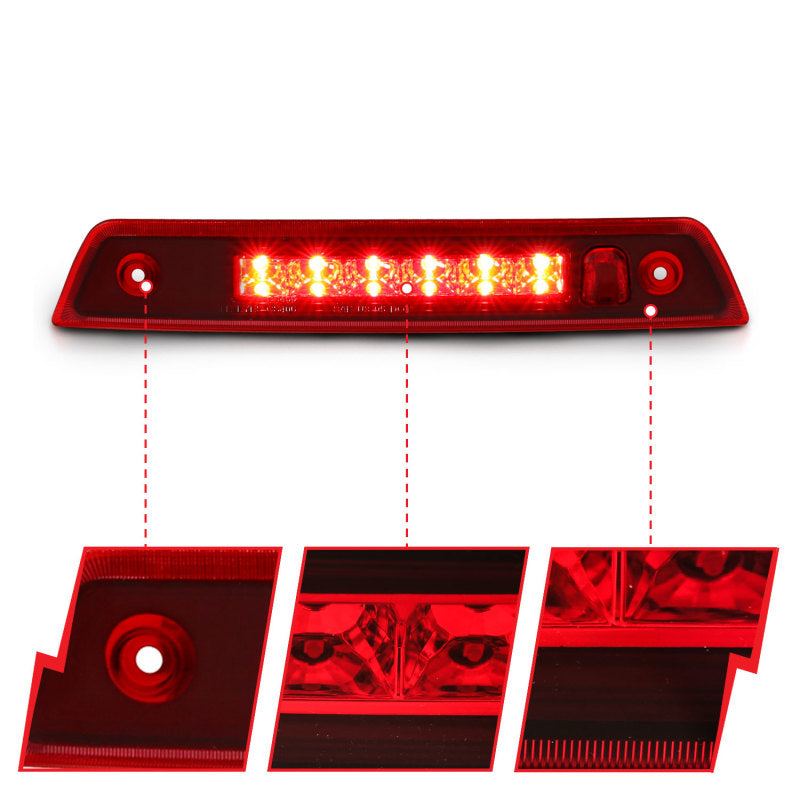 ANZO 05-10 Jeep Grand Cherokee LED 3rd Brake Light - Red 531108 531108 Photo - Unmounted
