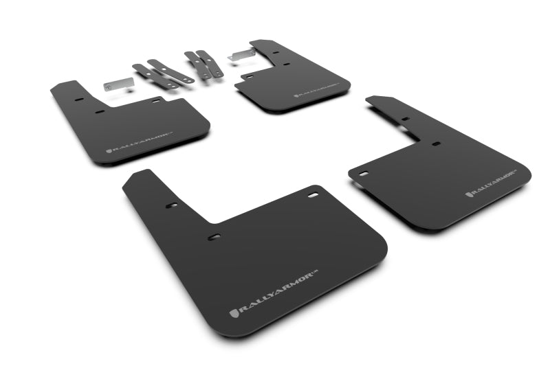 Rally Armor 18-22 Hyundai Kona Black UR Mud Flap w/ Grey Logo MF63-UR-BLK/GRY MF63-UR-BLK/GRY Photo - Primary
