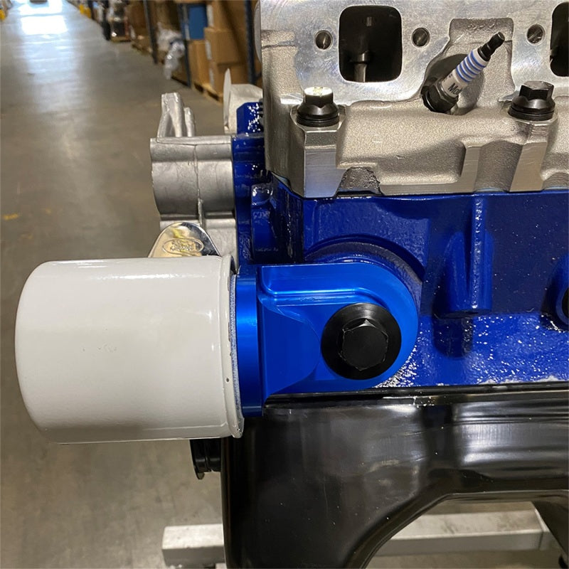 Ford Racing Push Rod V8 90 Degree Billet Oil Filter Adapter M-6880-B50 M-6880-B50 Photo - Mounted