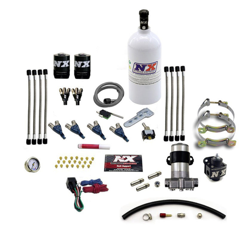 Nitrous Express 4 Cyl Piranha Nitrous Kit (Pro-Mod) w/2.5lb Bottle 60006P 60006P Photo - Primary