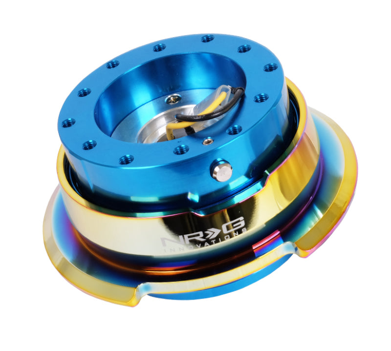 NRG 2.8 Quick Release Blue Body Neochrome Ring SRK-280BL-MC Photo - Primary