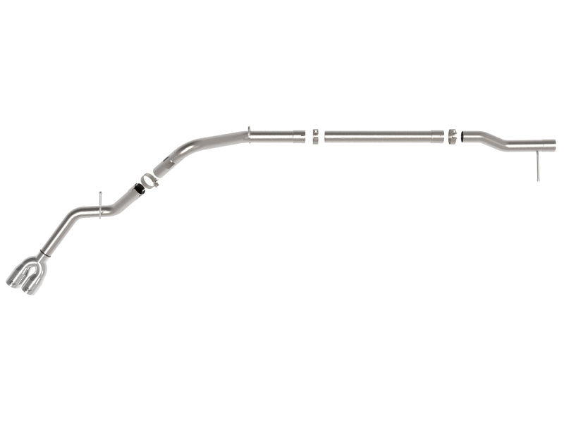 aFe Rebel XD Series 3 IN 304 Stainless Steel DPF-Back Exhaust w/Dual Polished Tips 49-34145-P 49-34145-P Photo - Unmounted