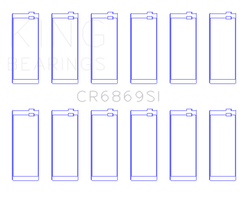 King Engine Bearings King Jeep AMC 232CI/242CI/248CI I6 (Size STD) Connecting Rod Bearing Set CR6869SI CR6869SI Photo - Primary