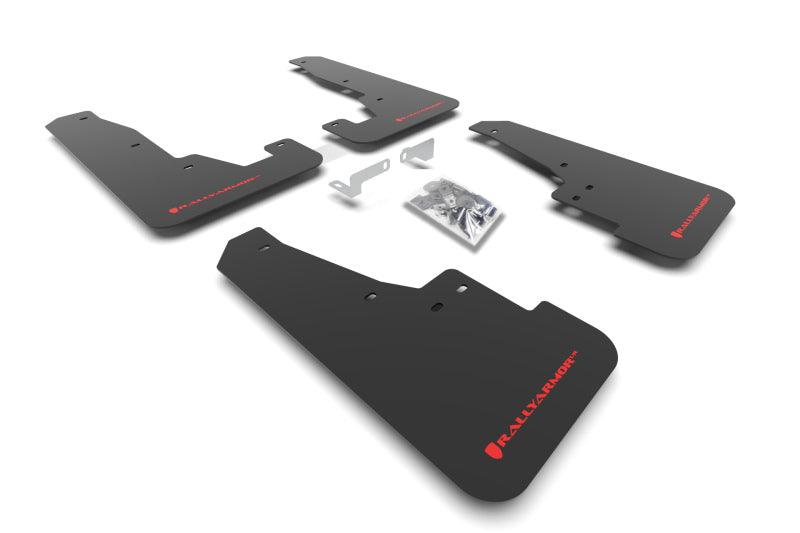 Rally Armor 16-22 Dodge Durango GT / RT / SRT / SXT Black UR Mud Flap Red Logo MF55-UR-BLK/RD MF55-UR-BLK/RD Photo - Primary