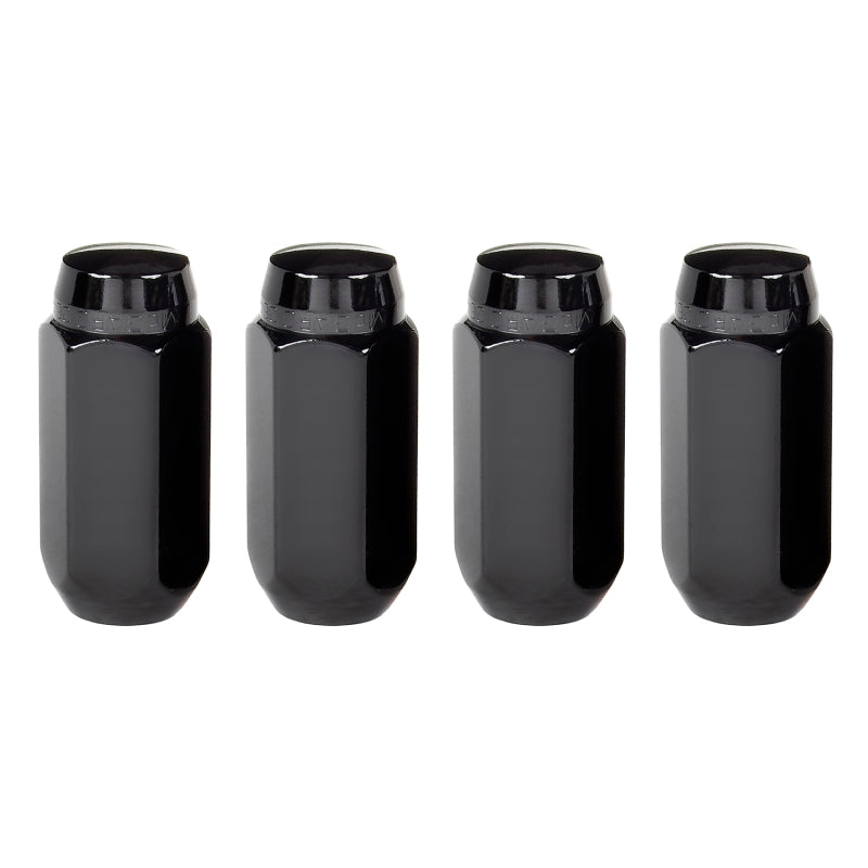 McGard Hex Lug Nut (Cone Seat) M14X1.5 / 13/16 Hex / 1.945in. Length (4-Pack) - Black 64022 64022 Photo - out of package