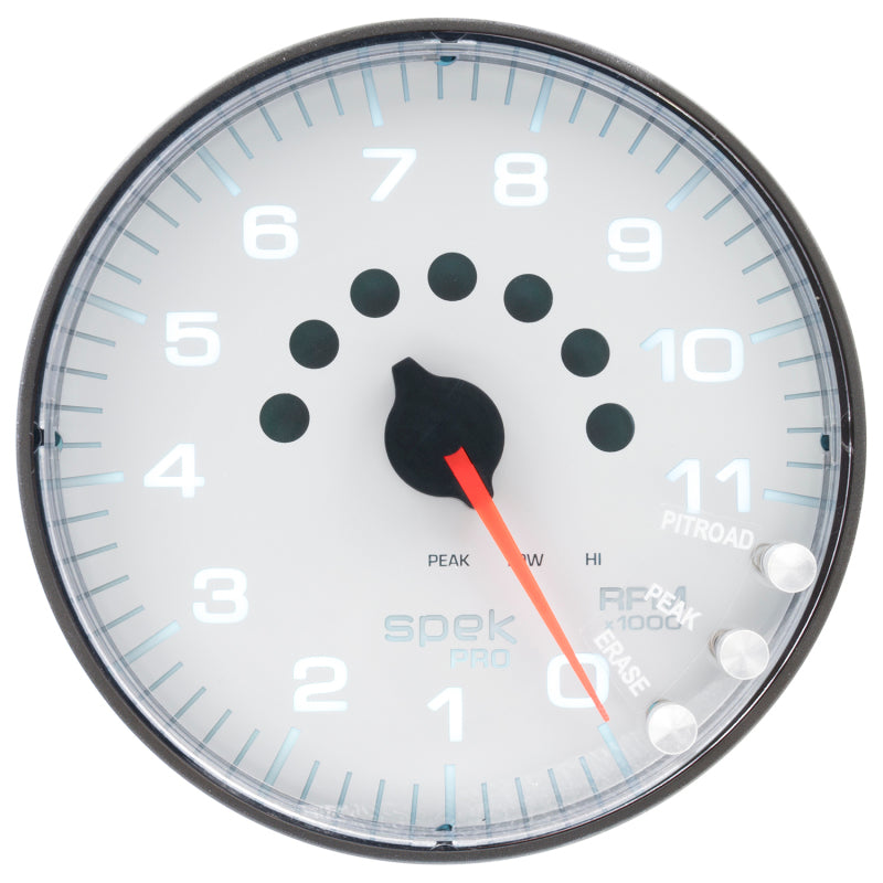Autometer Gauge, Tachometer, 5", 11k Rpm, w/Shift Light & Peak Mem, White/Black P239128 User 2