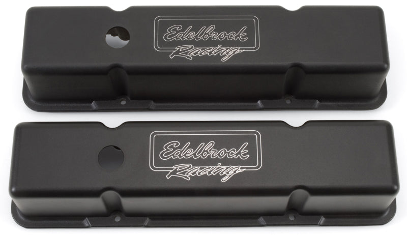 Edelbrock Valve Cover, Victor Series, Chevrolet, 1959-1986 262-400 CID V8, Tall 41733 Photo - Primary