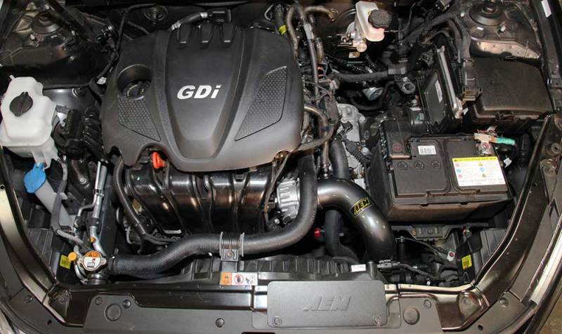 AEM Induction AEM 2011-2014 Hyundai Sonata/Kia Optima 2.4L L4 - Cold Air Intake System 21-736C 21-736C Photo - Mounted