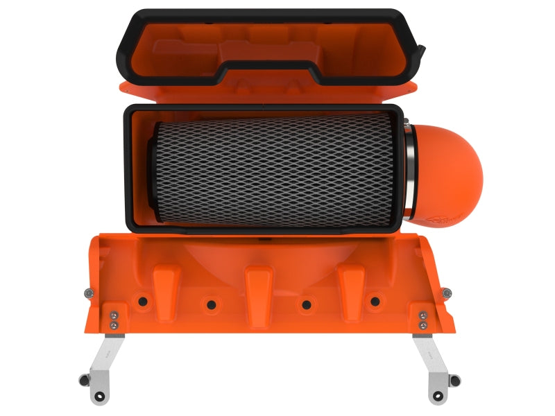 aFe 21-23 RAM 1500 TRX V8-6.2L SC Magnum FORCE Stage2 Orange Edition Cold Air Intake System w/Pro 5R 54-13072KN 54-13072KN Photo - Unmounted