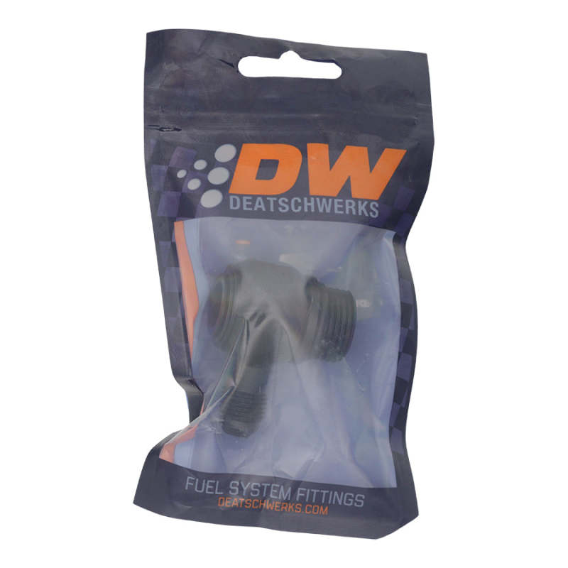DeatschWerks 10AN ORB Male to 6AN Male Flare Low Profile 90-Degree Swivel - Anodized Matte Black 6-02-0420-B 6-02-0420-B Photo - lifestyle view