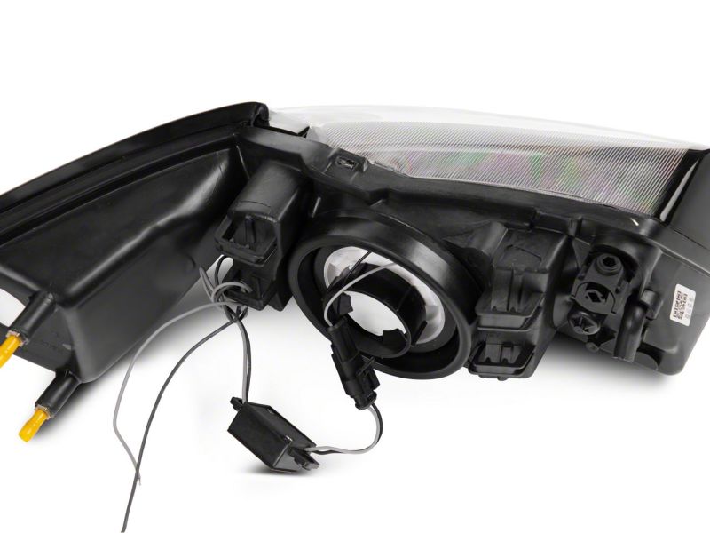 Raxiom 99-04 Ford Mustang Axial Series Headlights w/ LED Bar- Blk Housing (Clear Lens) 422712 422712 Photo - Close Up