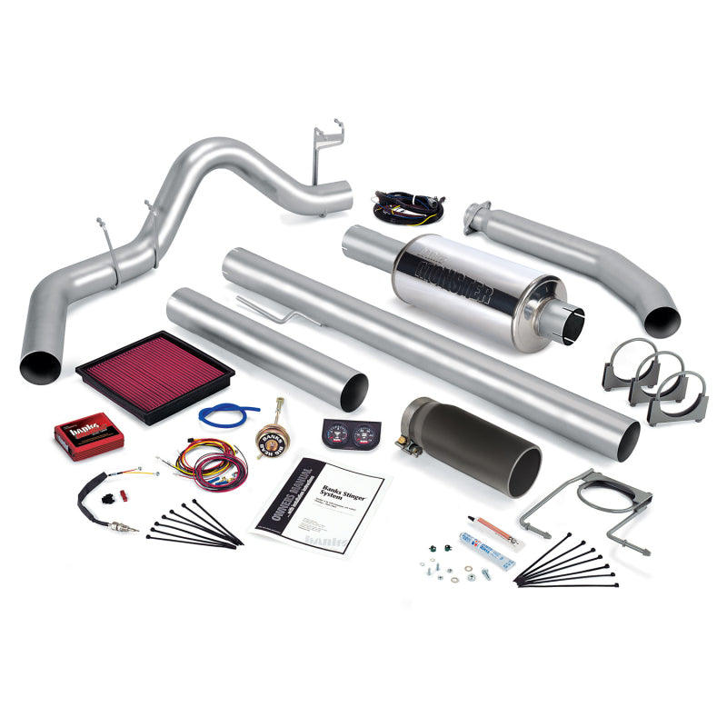 Banks Power 98 Dodge 5.9L Std Cab Stinger System - SS Single Exhaust w/ Black Tip 49363-B 49363-B Photo - Primary
