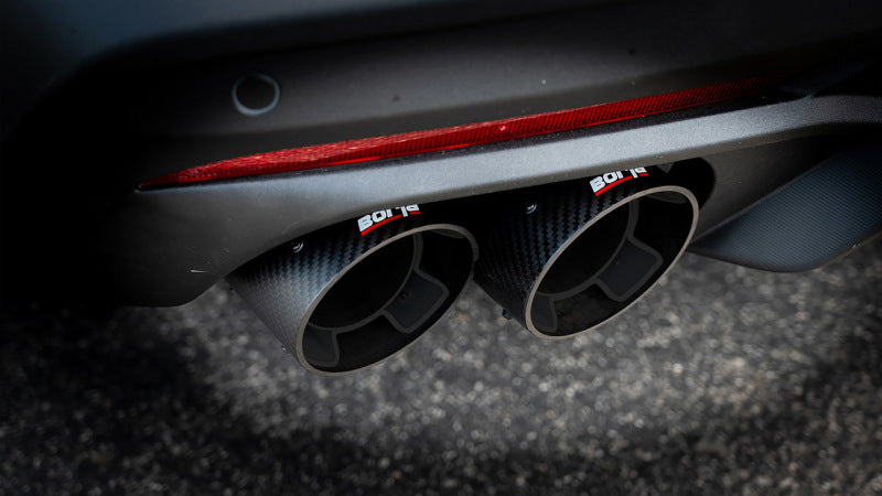 Borla 2024 Ford Mustang GT 5.0L V8 3 in S-Type Catback Non-Active Exhaust- Carbon Fiber Quad Tip 140969CFBA 140969CFBA Photo - Close Up