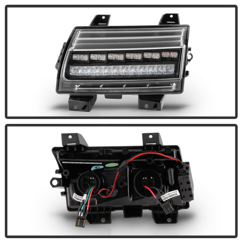 Spyder Jeep Wrangler 2018-2019 (Halogen Model Only) LED Front Bumper Lights - Seq. Signal - Black 5086785 5086785 User 1