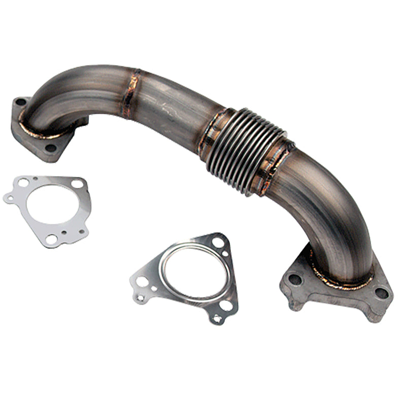 Wehrli 01-16 Chevrolet 6.6L Duramax 2in Stainless Passenger Side Up Pipe w/Gaskets (Twin Turbo) WCF100648 WCF100648 Photo - Primary
