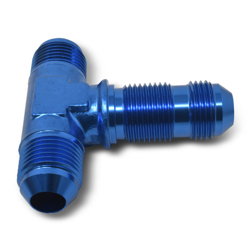 Russell Performance -4 AN Flare Bulkhead Tee Fitting (Blue) 661310 661310 Photo - out of package