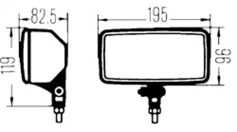 Hella LIGHT 550 DRV H3 12V SAE/ECE 005700471 Technical Drawing