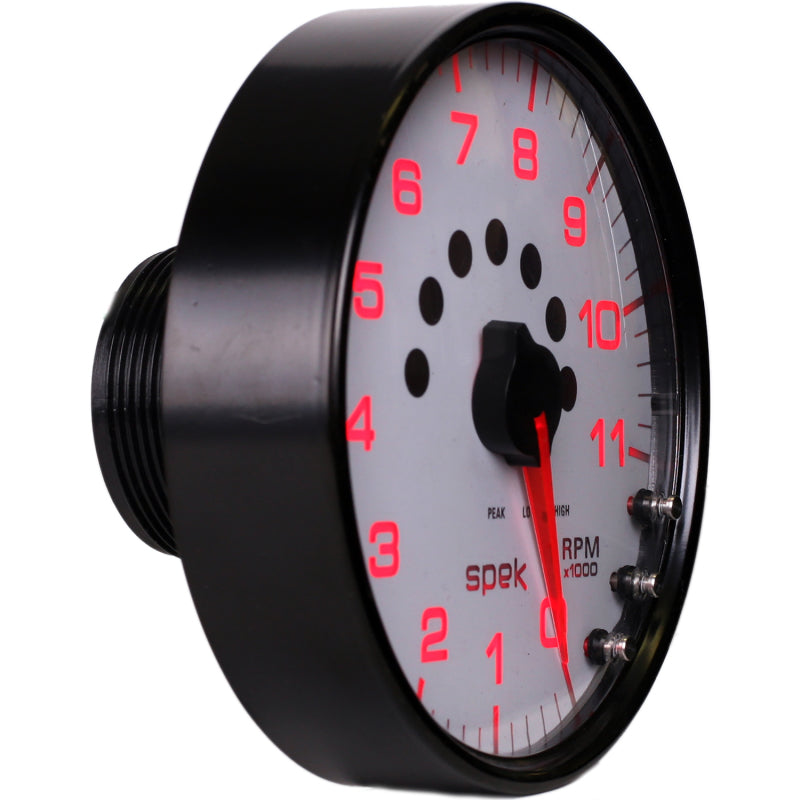 Autometer Spek-Pro Gauge Tachometer 5in 11K Rpm W/Shift Light & Peak Mem White/Black P23912 P23912 User 2