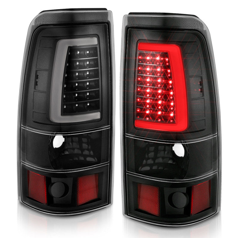 ANZO 2003-2006 Chevy Silverado 1500 LED Taillights Plank Style Black w/Clear Lens 311333 311333 Photo - Unmounted